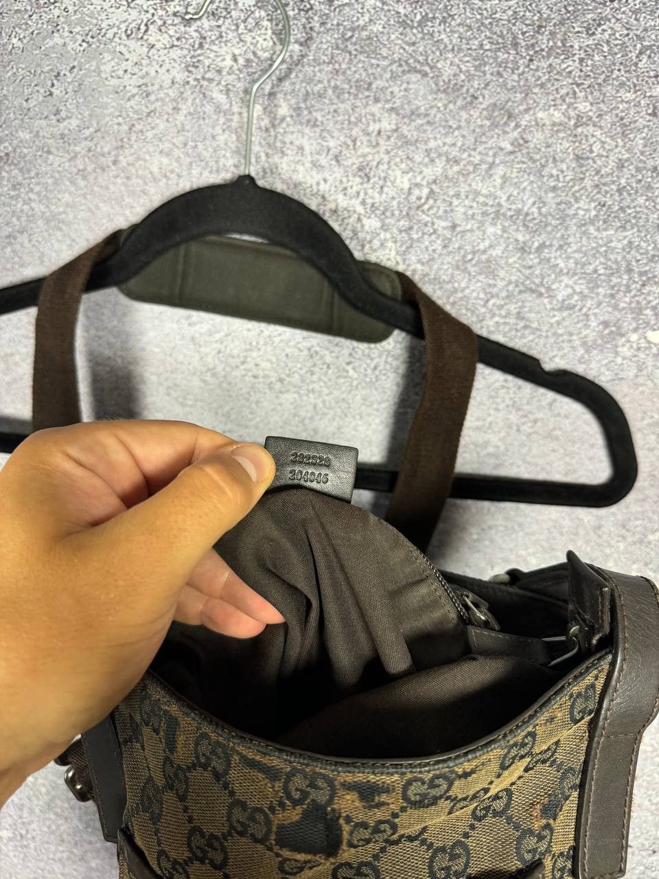 Gucci GUCCI GG Canvas Shoulder Bag Beige Dark Brown Auth Size ONE SIZE - 14 Thumbnail
