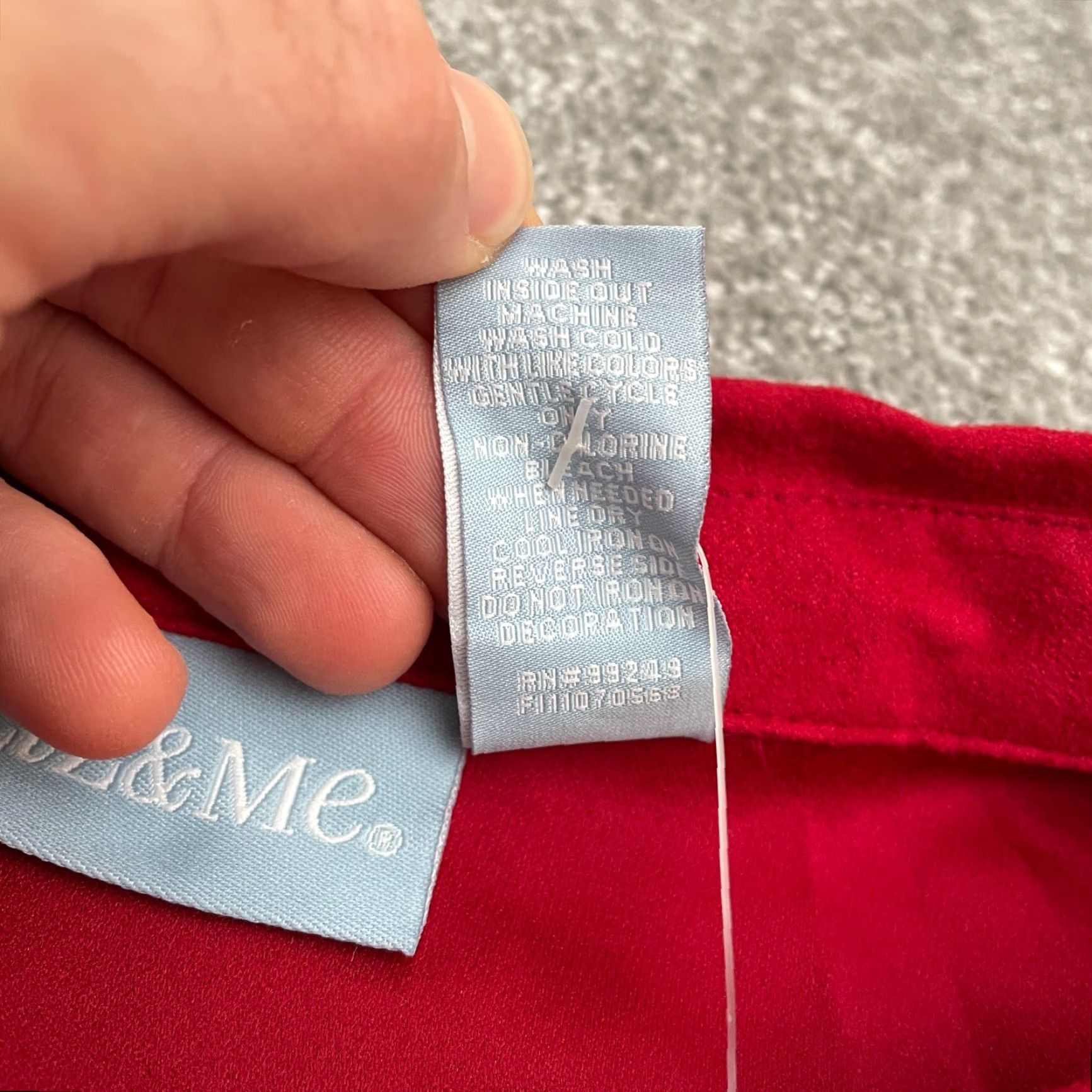 Vintage Liz & Me Shirt Womens XL Red Long Sleeve Button-Up Embroidered Studded NWT New Velvet Suede Fashion? Size XL / US 12-14 / IT 48-50 - 5 Thumbnail