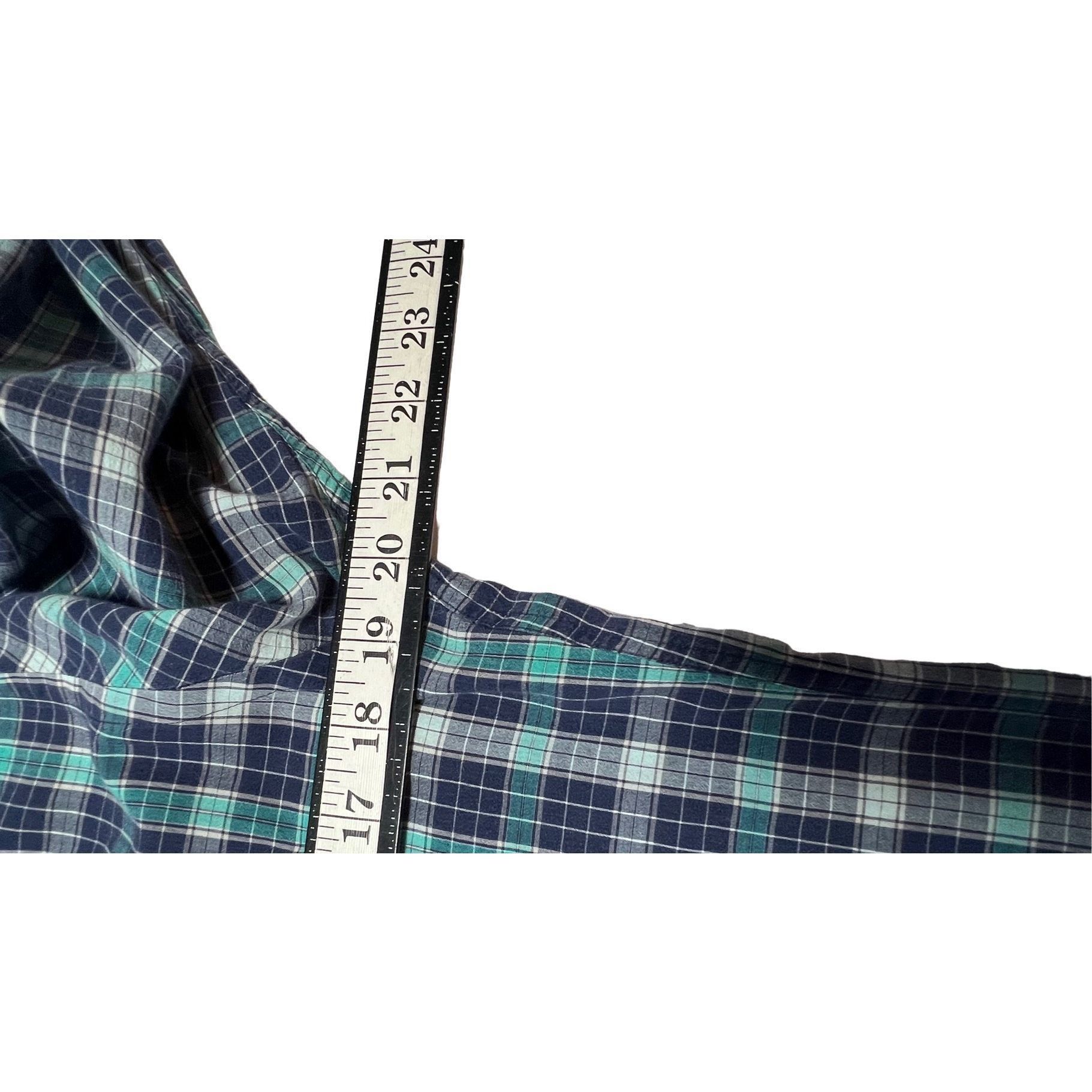 Billy Reid Billy Reid Blue Plaid Long Sleeve Button Up Standard Cut Shi Size US S / EU 44-46 / 1 - 5 Thumbnail