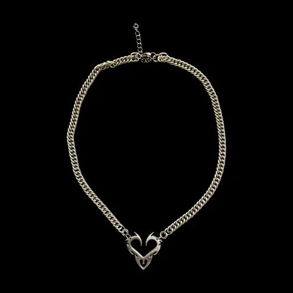 VIBE Chain Necklace Punk Gothic Chrome Rock Venom Size ONE SIZE - 7 Thumbnail
