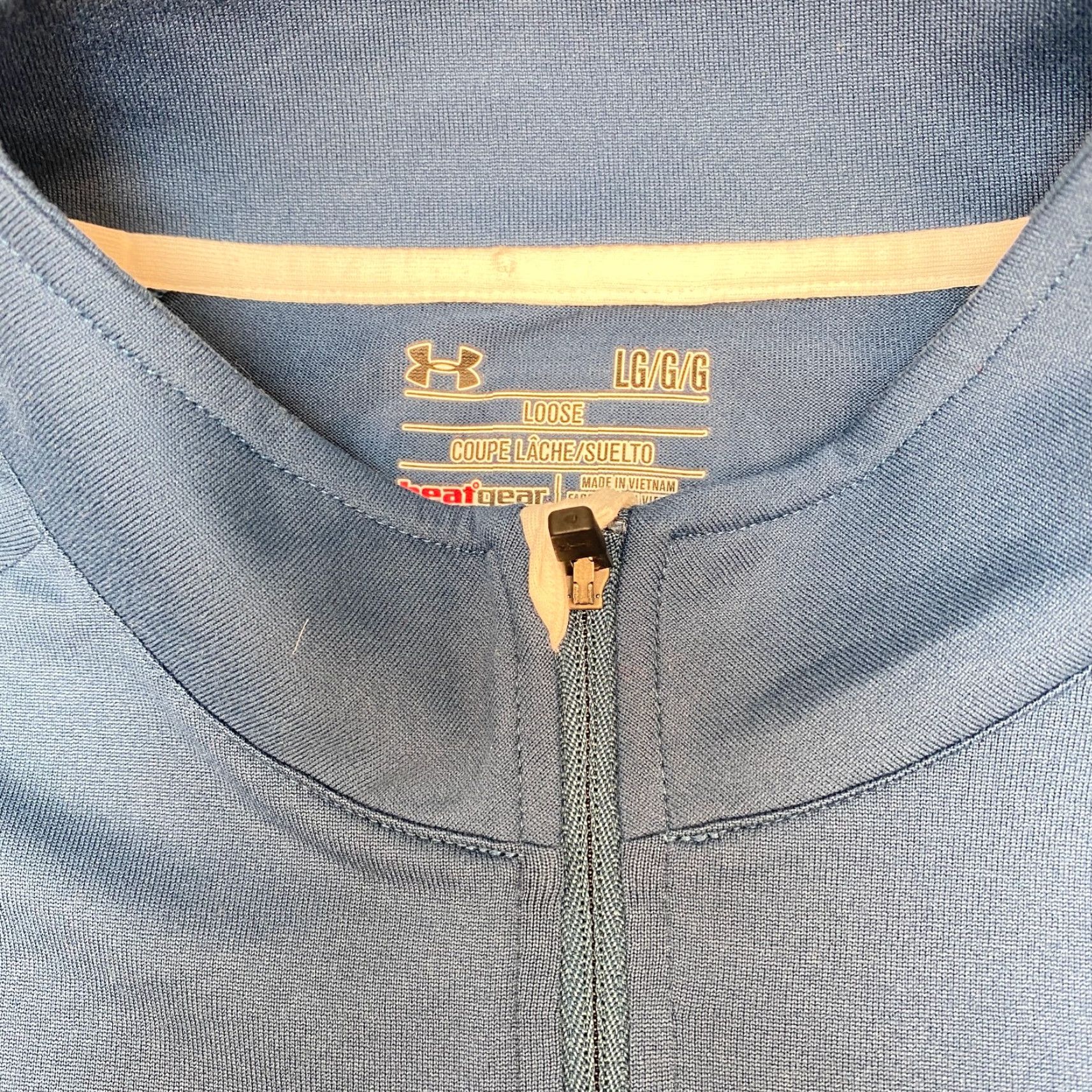 Under Armour Under Armour Pullover 1/4 Zip Shirt Mens Large Blue Long Sleeve Heat Gear 6838 Size US L / EU 52-54 / 3 - 3 Thumbnail
