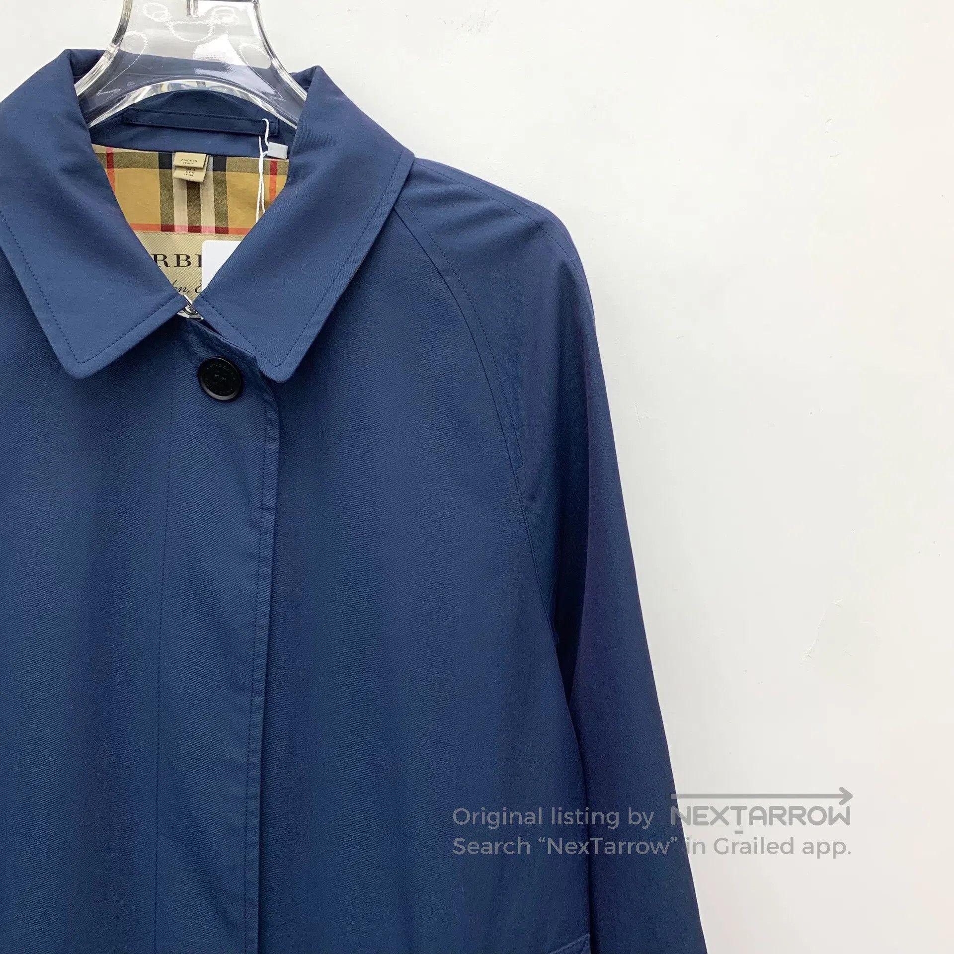 Burberry Burberry Dark Blue Cotton Collar Long Sleeve Windbreaker J Size XXS / US 00 / IT 34 - 3 Thumbnail