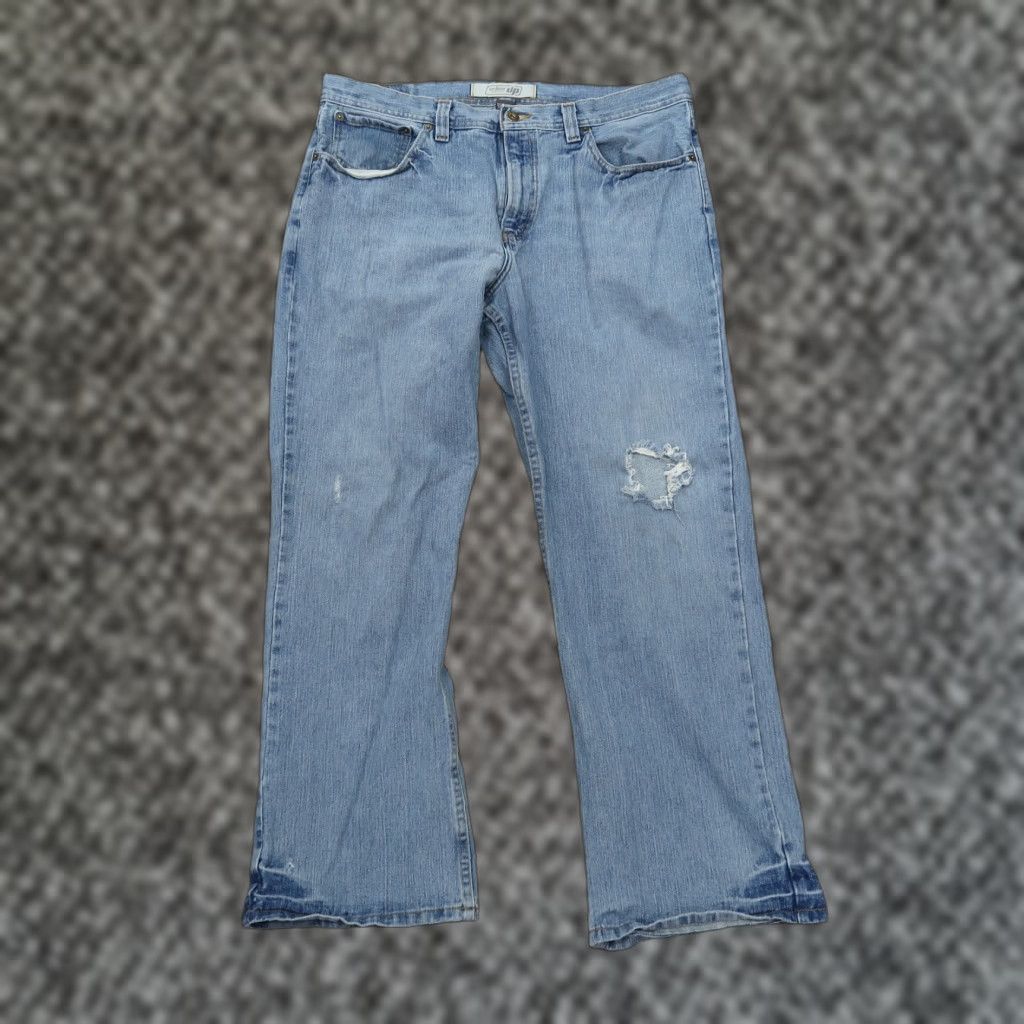 Vintage Urban Pipeline Jeans Mens 36x30 Distressed Blue Denim 5-Pocket Straight Relaxed Size US 36 / EU 52 - 1 Thumbnail