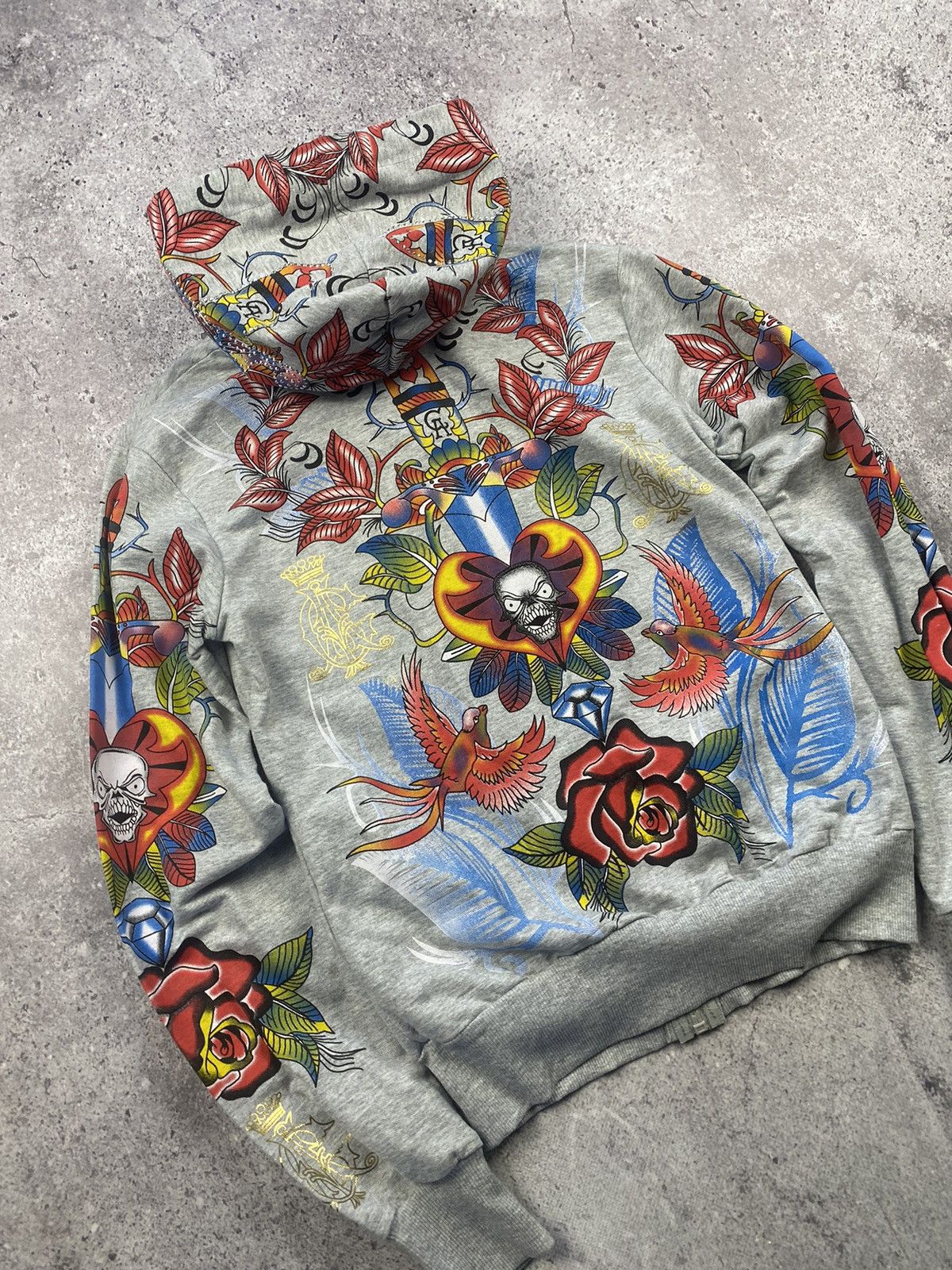 Christian Audigier × Ed Hardy × Vintage Christian Audigier by Ed Hardy zip Hoodie Stussy Evisu cross Size M / US 6-8 / IT 42-44 - 12 Thumbnail