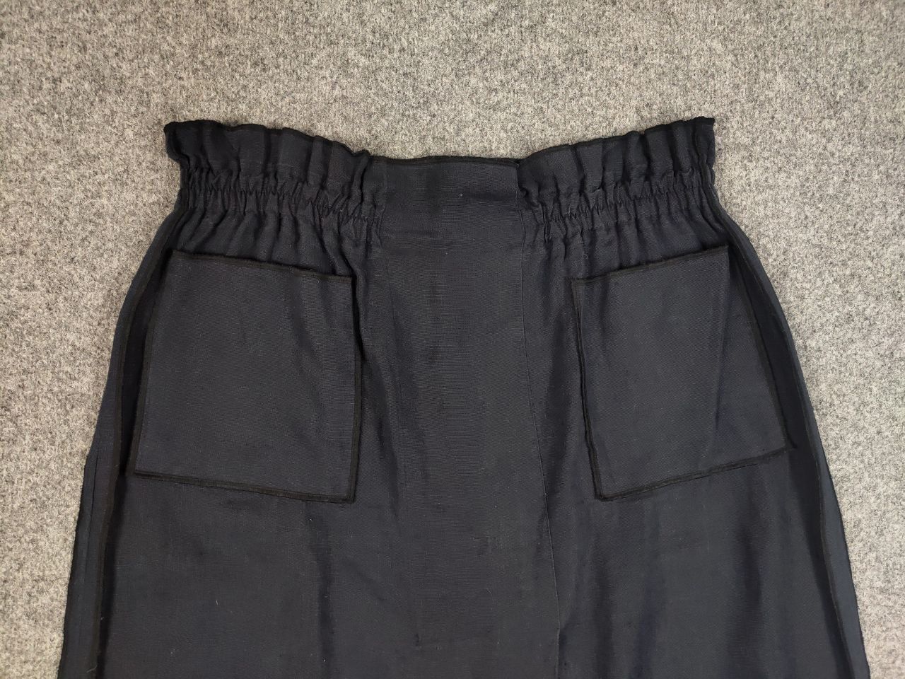 Japanese Brand Christa De Carouge Design Dark Linen Pocket Wide Skirt Size 36" / US 14 / IT 50 - 10 Thumbnail