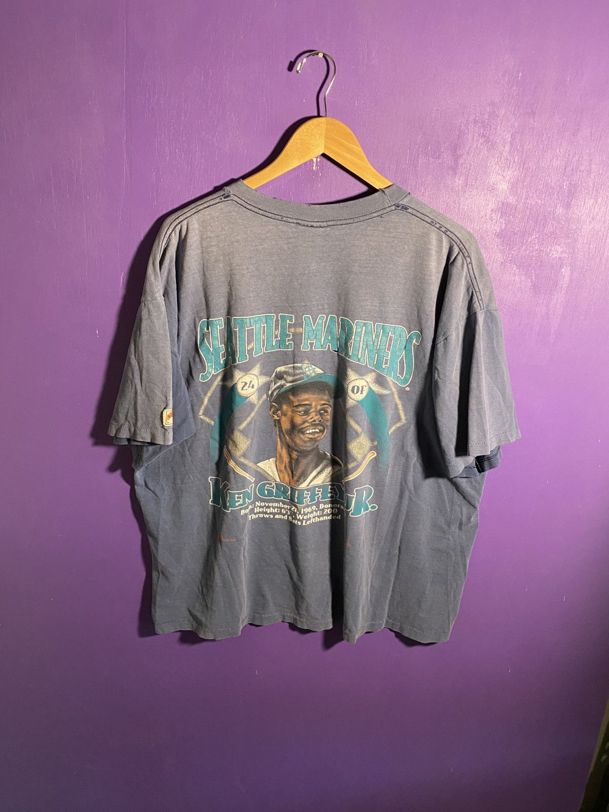Nutmeg Vintage 90s Nutmeg Mariners ken Griffey jr player tee Size US XL / EU 56 / 4 - 2 Thumbnail