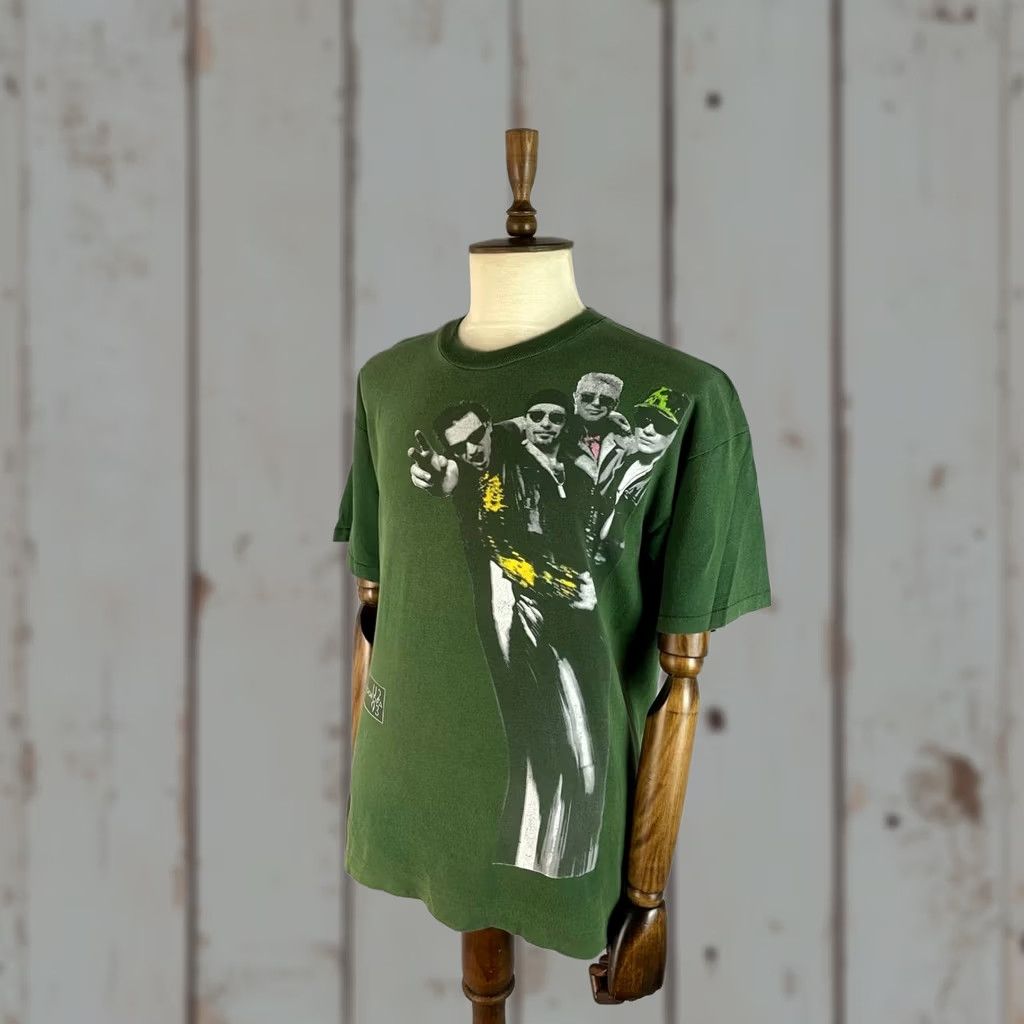 Vintage Vintage Screen Stars Mens U2 Zooropa Graphic Shirt Size XL Green Short Sleeve Size US XL / EU 56 / 4 - 1 Thumbnail