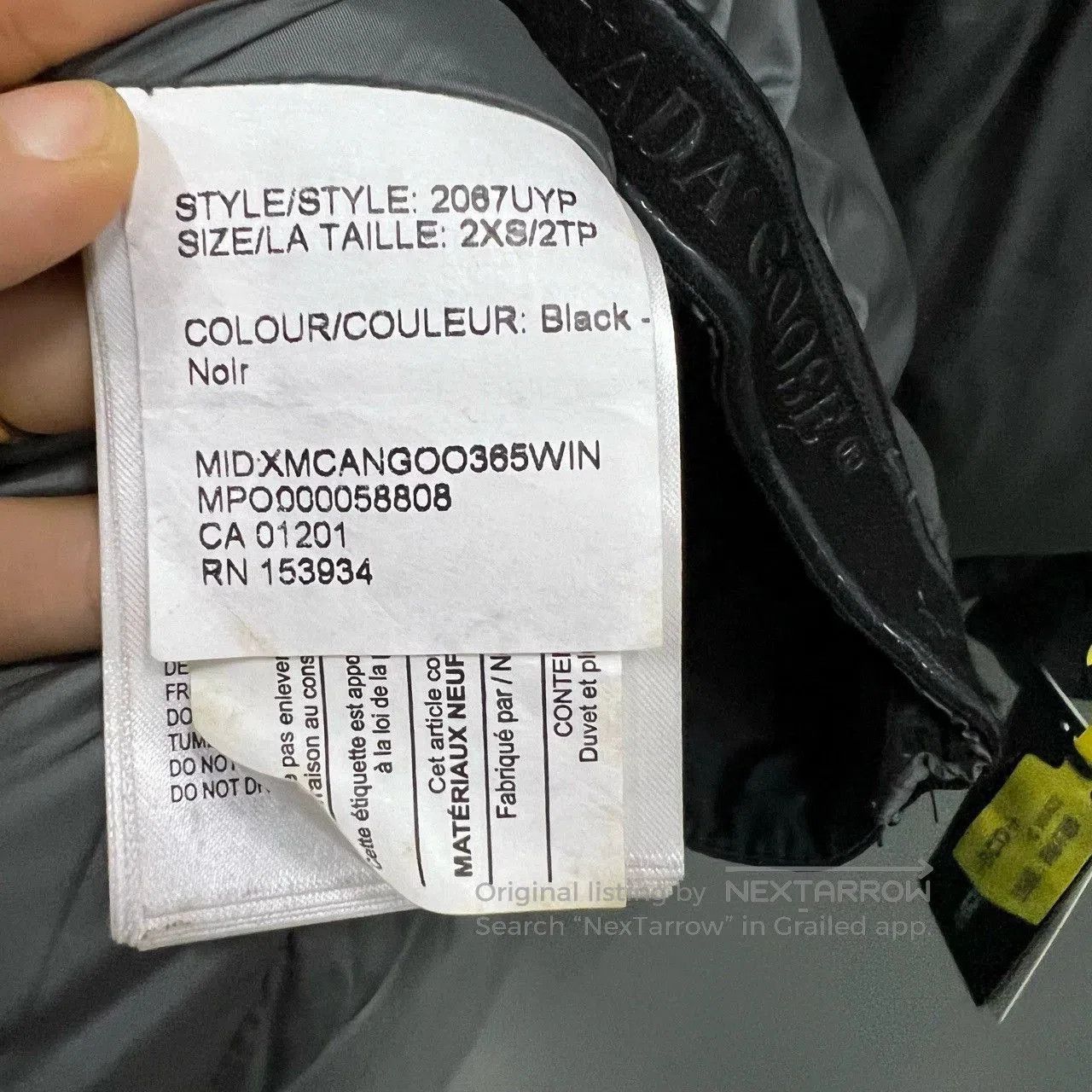Canada Goose canada goose y/project irregular logo down jacket. Size US XS / EU 42 / 0 - 5 Thumbnail
