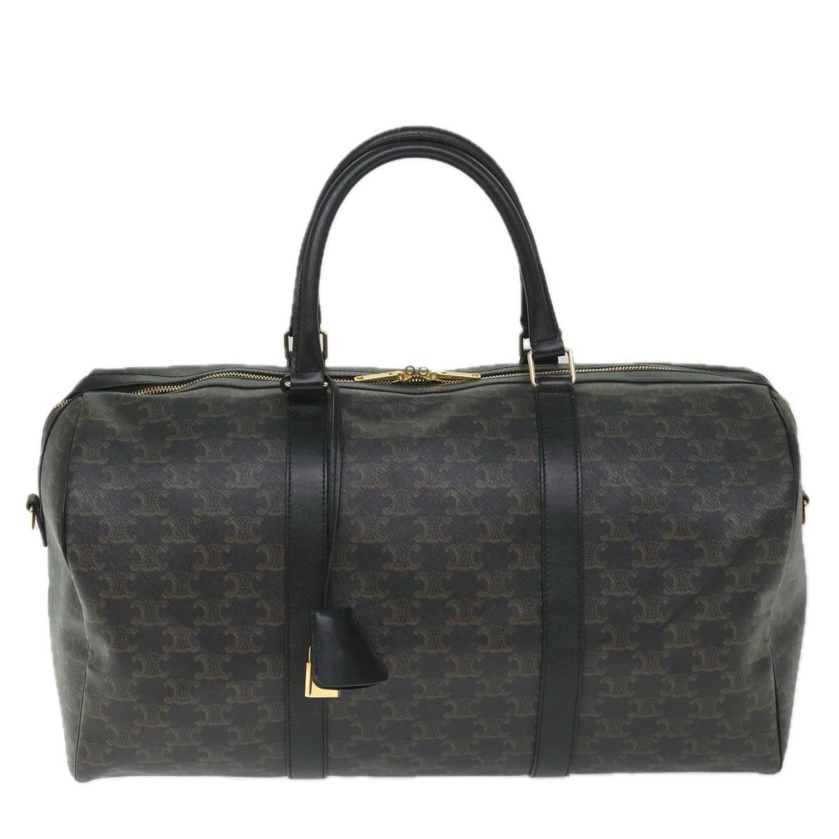 Celine CELINE Triomphe Canvas Boston Bag Pvc Leather Black Size ONE SIZE - 2 Thumbnail