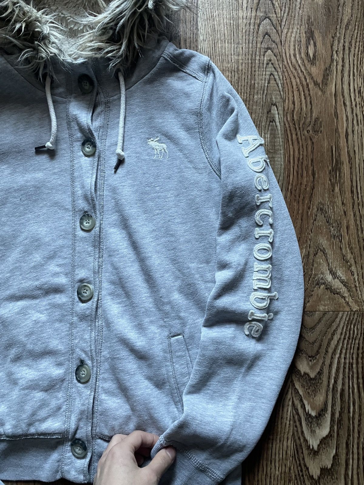 Abercrombie & Fitch Y2K Abercrombie & Fitch Fur Hoodie Lgb Style Size L / US 10 / IT 46 - 3 Thumbnail