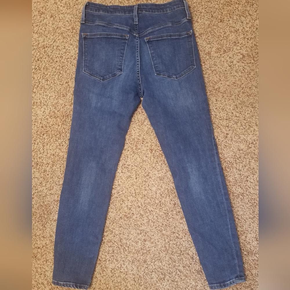 Designer J. Crew Curvy High Rise Skinny Jeans Size 30 Size 30" / US 8 / IT 44 - 3 Thumbnail