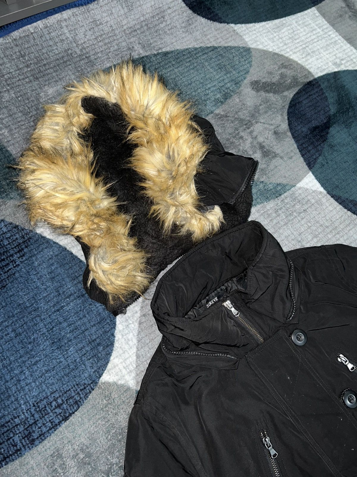 GOA 1990s Sureve - Fur Apocalypse Style Boxy Flight Jacket Size US L / EU 52-54 / 3 - 3 Thumbnail