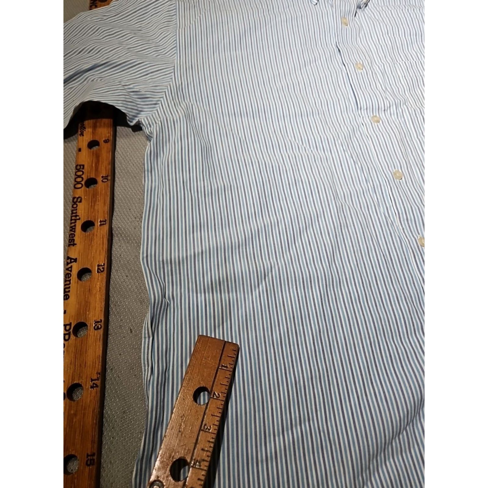 Brooks Brothers Brooks Brothers Shirt Mens Large Blue Striped Button Oxford Casual Preppy Luxury Oxford Shirt Size US L / EU 52-54 / 3 - 5 Thumbnail