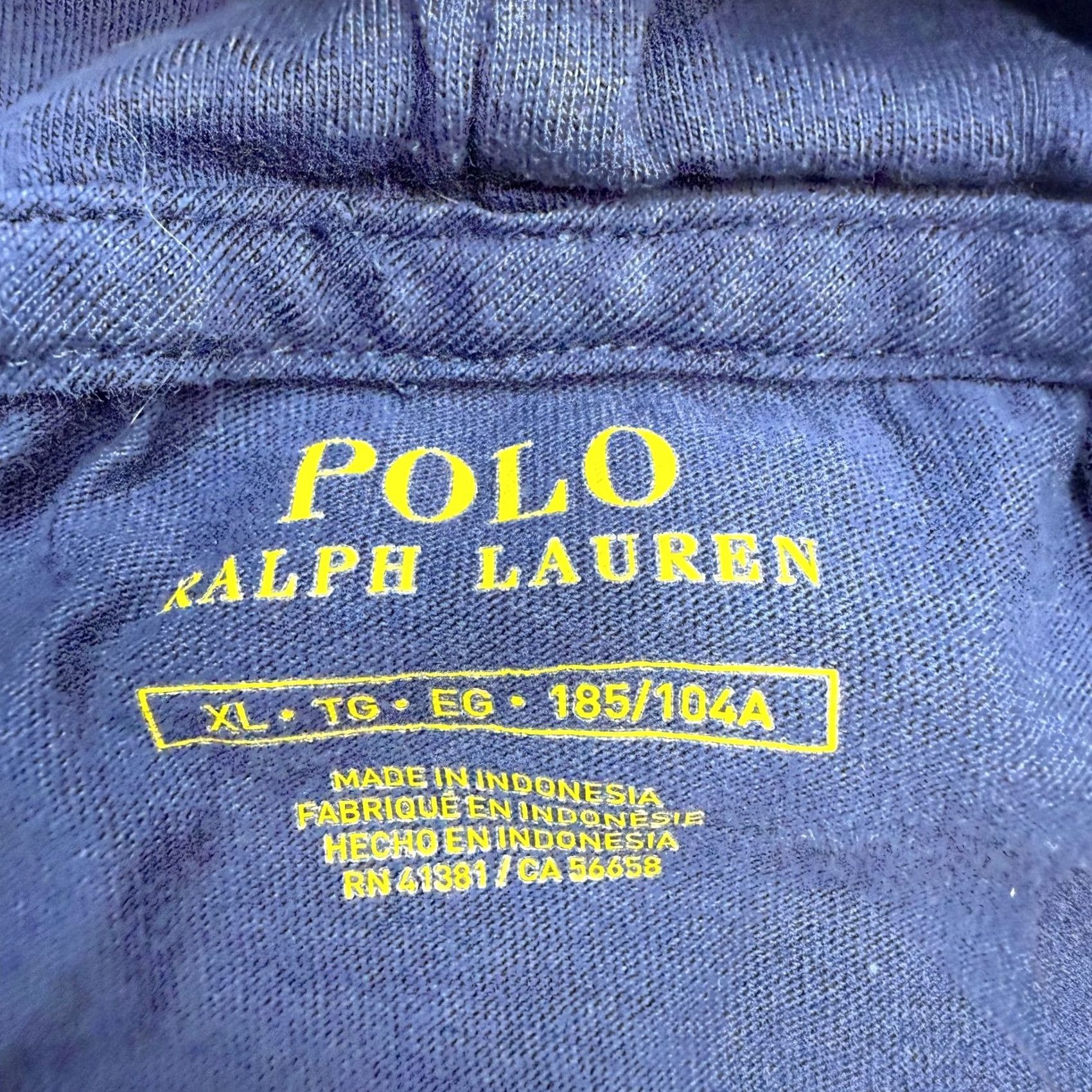 Polo Ralph Lauren Polo Ralph Lauren Hoodie Shirt Mens XL Navy Blue Lightweight Cotton Pony Size US XL / EU 56 / 4 - 5 Thumbnail