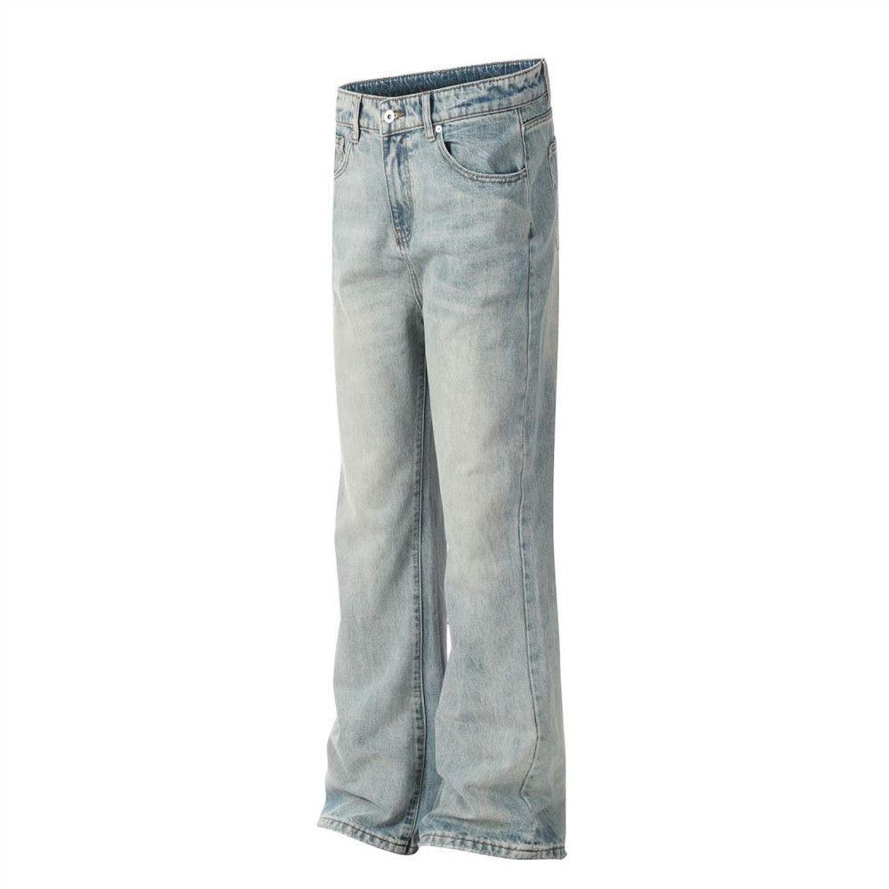Japanese Brand × Jean Washed men's loose casual punk distressed straight jeans Size US 32 / EU 48 - 2 Thumbnail