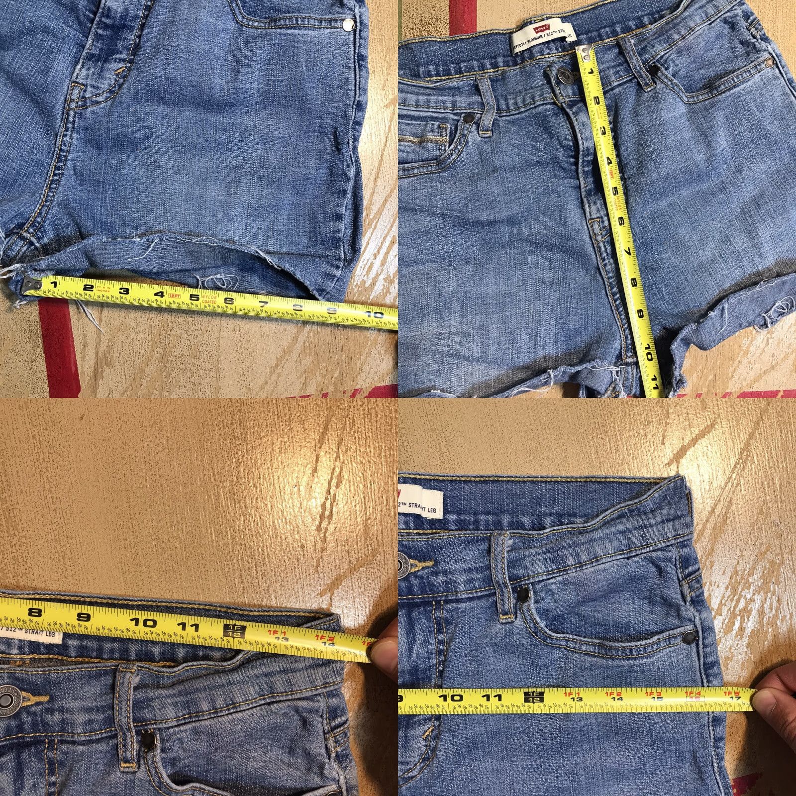 Levi's VINTAGE Levi's 512 Shorts Womens Tag 8 Blue Slimming Fit Denim Raw Hem Cut Off Casual Womens 80s 90s Bohemian Classic Beach Walking Size 30" / US 8 / IT 44 - 8 Thumbnail