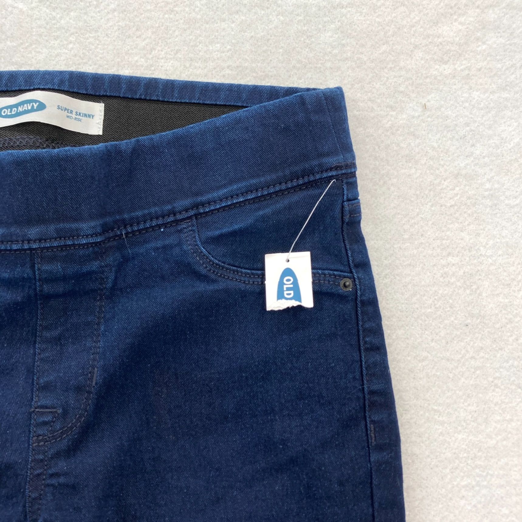 Old Navy VINTAGE Old Navy Jeans Women's 6 Pull On Super Skinny Mid Rise Dark Wash Blue Denim NWT Size 28" / US 6 / IT 42 - 3 Thumbnail