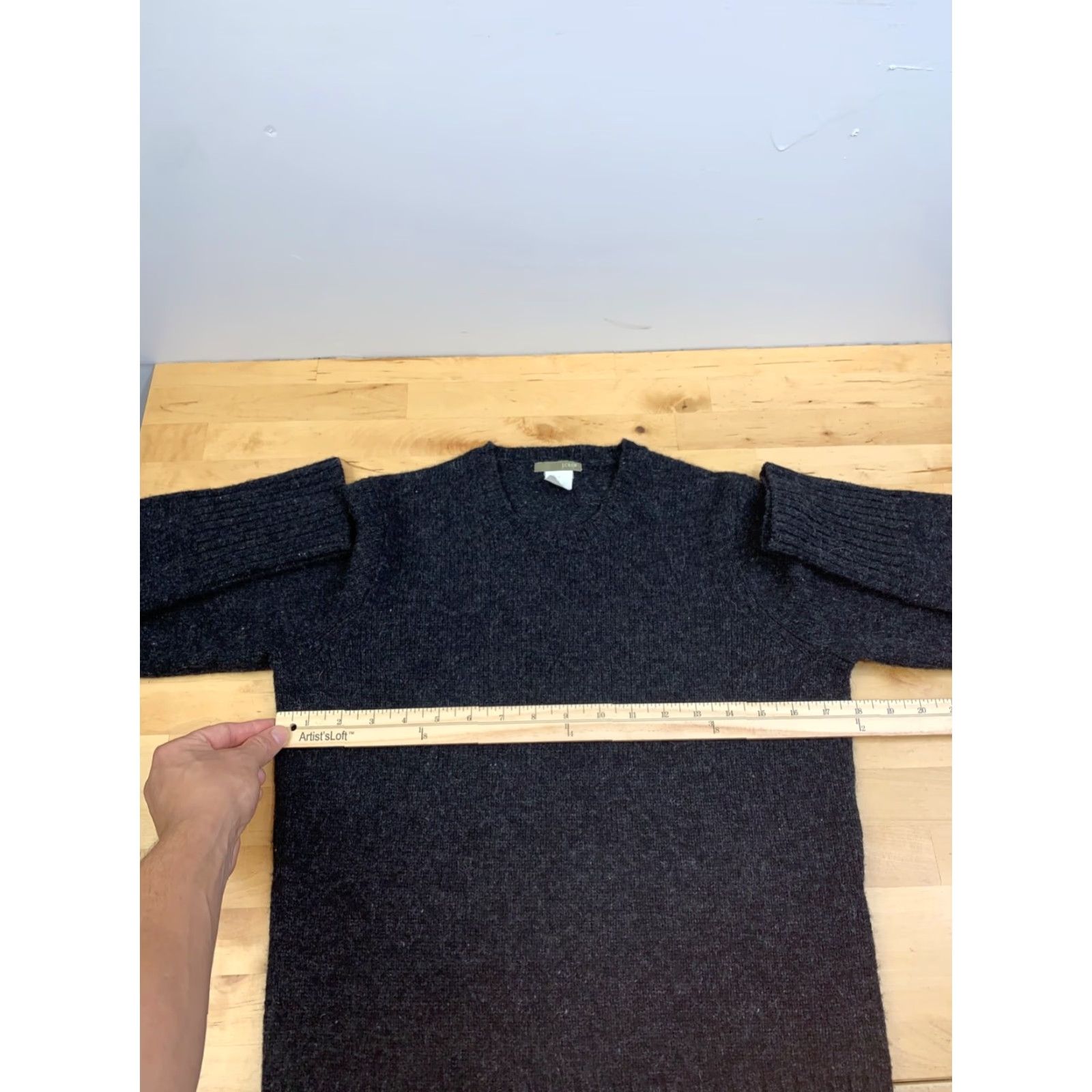 J.Crew J.CREW Wool Sweater Mens M Gray 100% Wool Crew Neck Long Sleeve Pullover Regular Fit Knit Casual Winter Fall Size US M / EU 48-50 / 2 - 5 Thumbnail