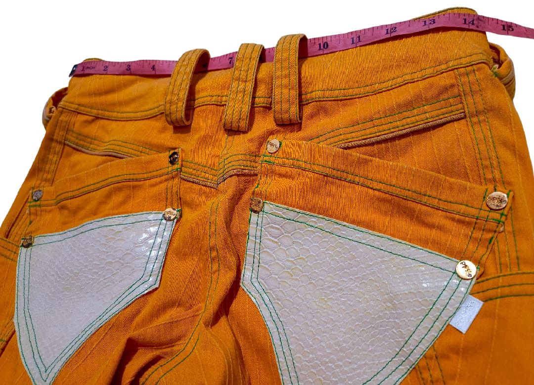 14th Addiction Vintage Jimi Hendrix Logo Flared Trousers Python Pocket Size 29" - 5 Thumbnail