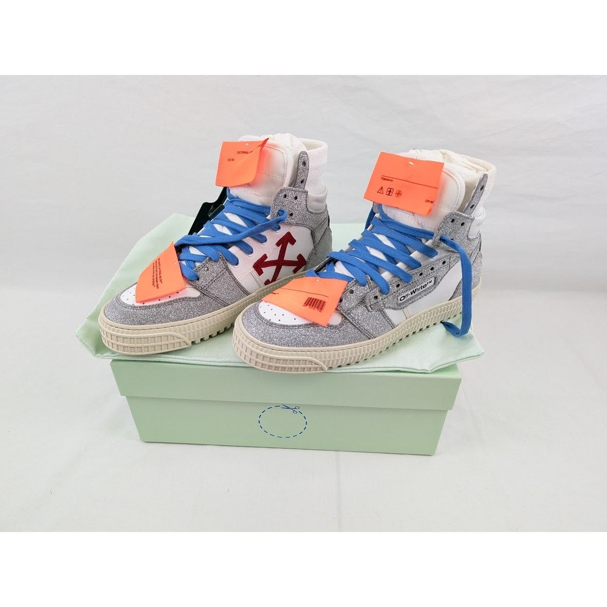 Off-White o1rshd1 3.0 Off Court Special Glitter Hi Top Sneakers Size US 8 / IT 38 - 20 Thumbnail