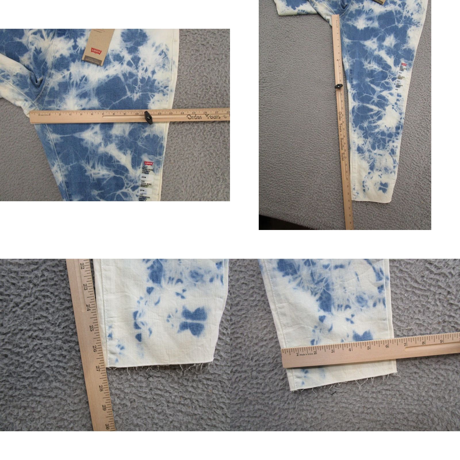 Levi's Levi's 721 High Rise Ankle Skinny Cut off Acid Washed Jeans Plus Size 20W NEW Size 42" / US 20 - 8 Thumbnail