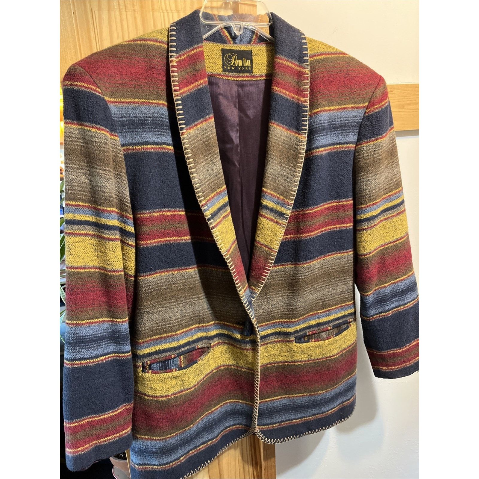 Other VTG David Paul Southwestern Blazer Womens M Cotton Acrylic Size M / US 6-8 / IT 42-44 - 7 Thumbnail
