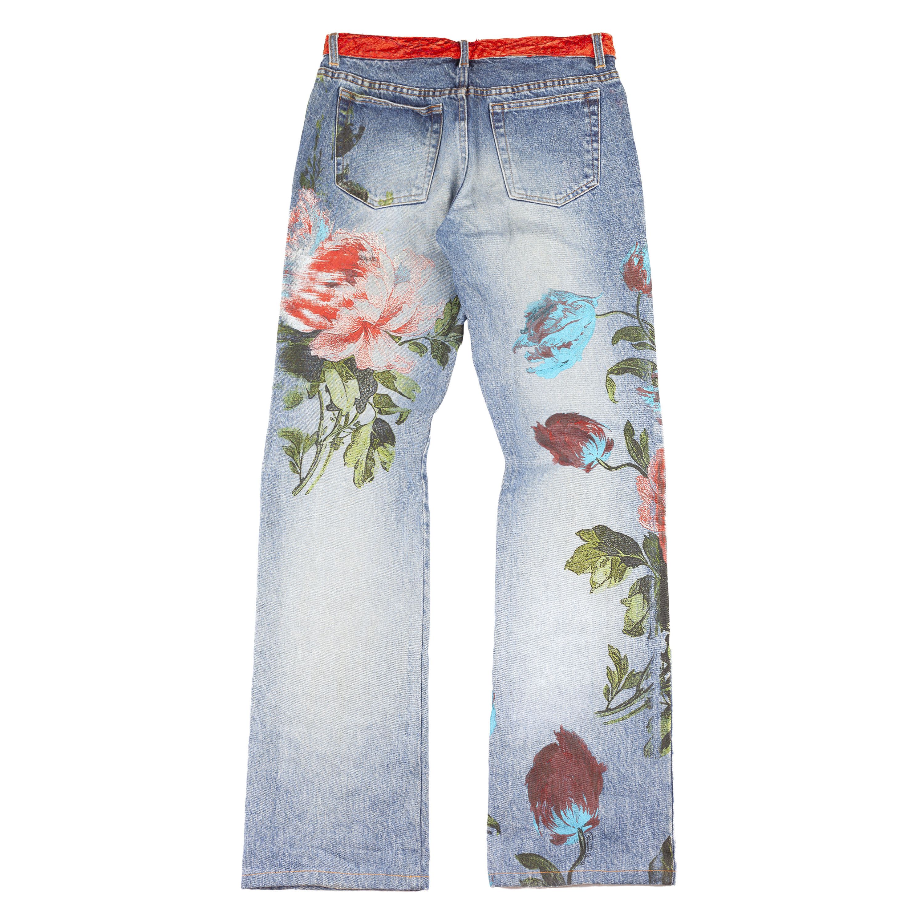 Roberto Cavalli Roberto Cavalli Flower Print Denim Vintage Jeans (M) Size US 28 / EU 44 - 2 Thumbnail