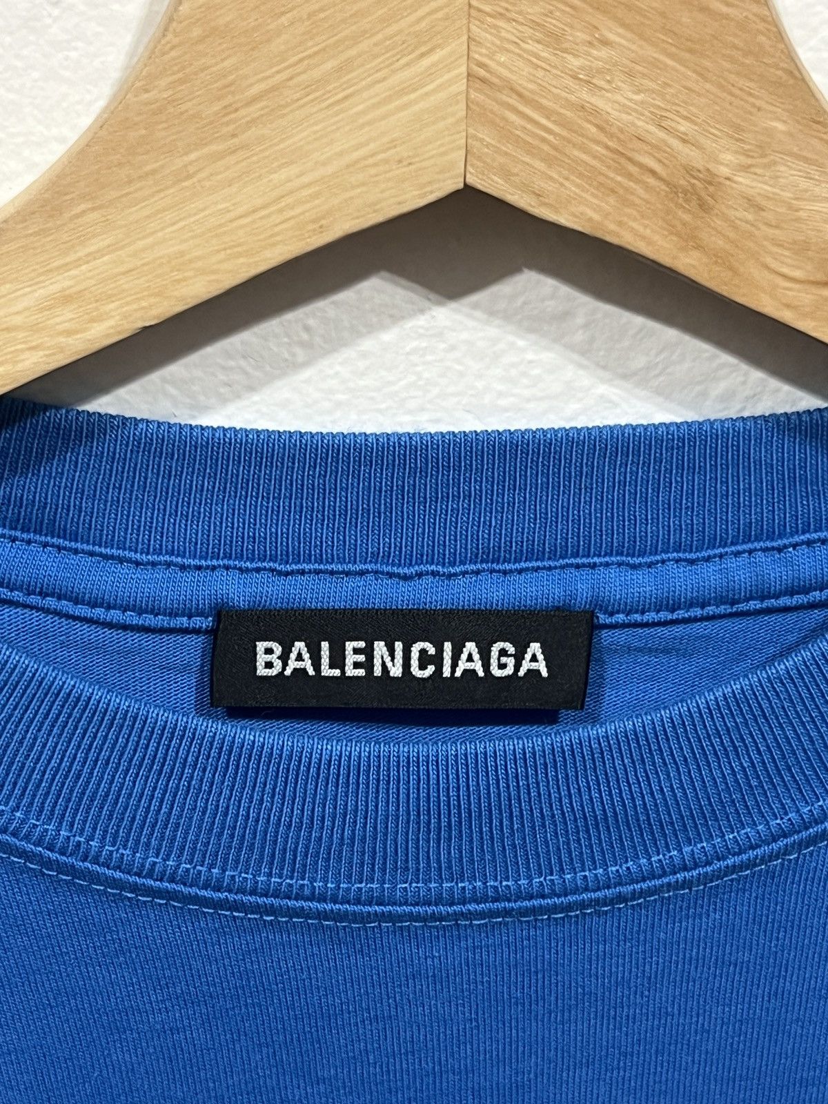 Balenciaga Balenciaga Mastercard Blue Tee Size US M / EU 48-50 / 2 - 2 Thumbnail