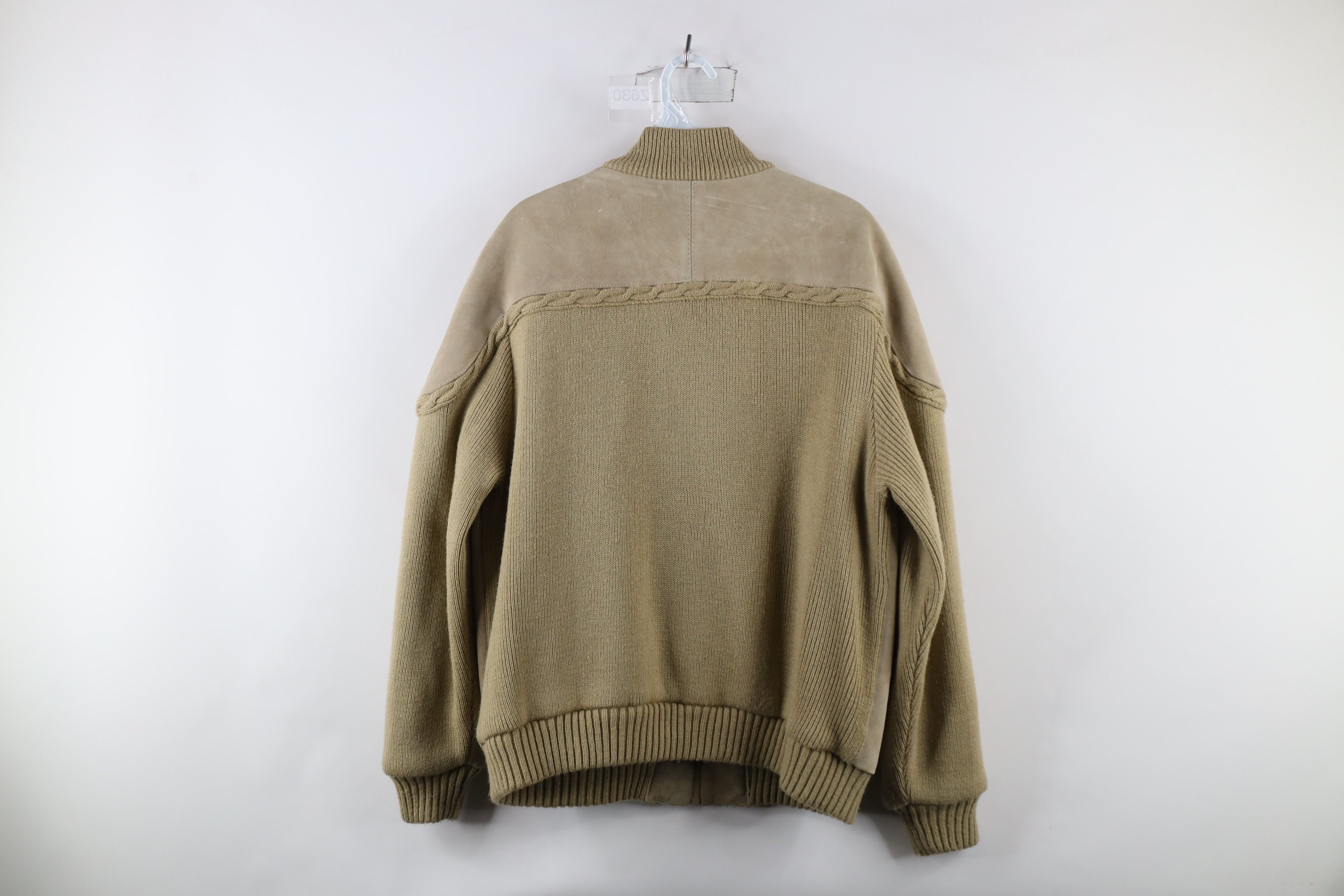 Vintage Vintage 70s Streetwear Cable Knit Full Zip Sweater Jacket Size US L / EU 52-54 / 3 - 14 Thumbnail