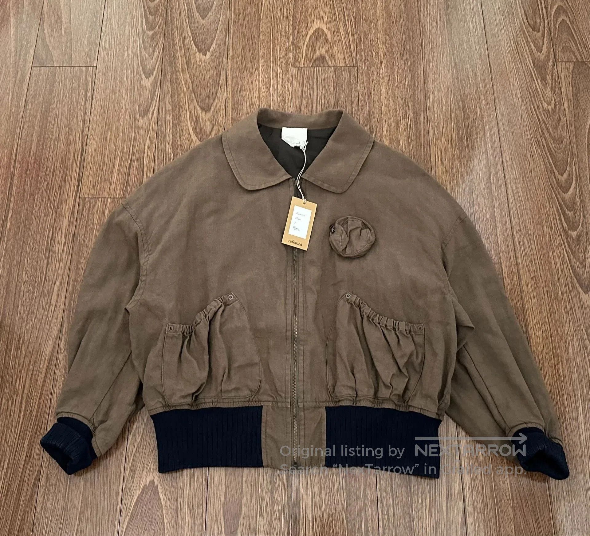 READYMADE reformed coin purse jacket in brown. Size M / US 6-8 / IT 42-44 - 1 Thumbnail