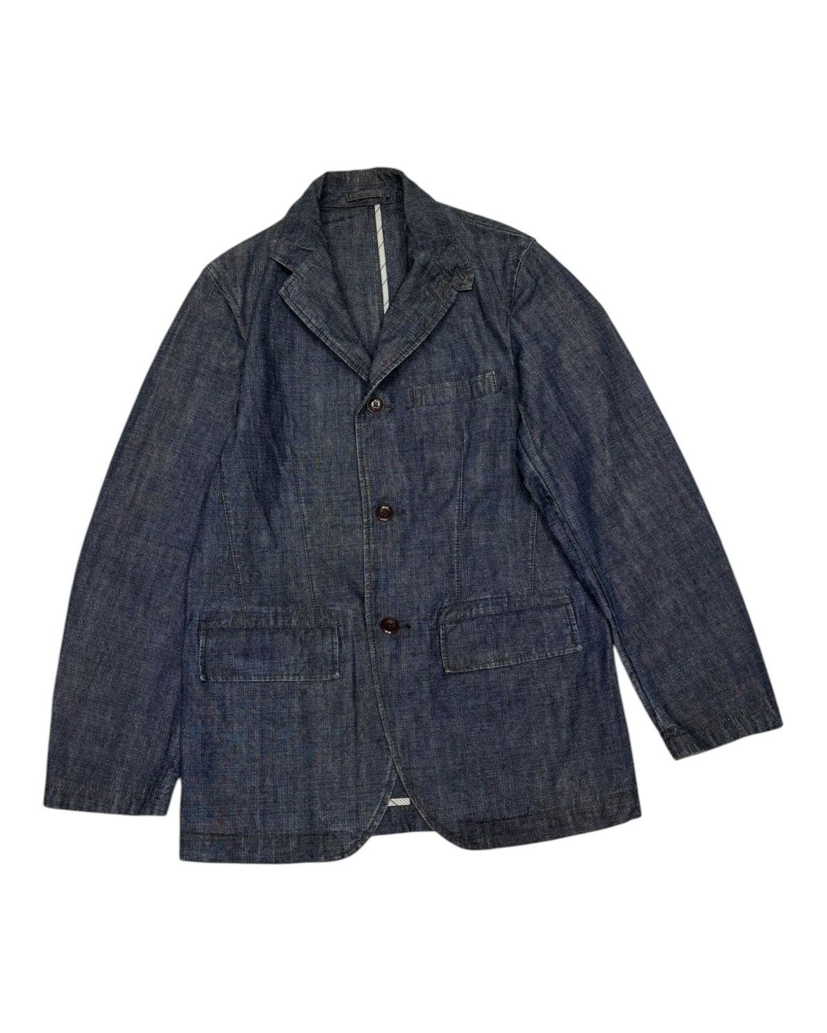Issey Miyake 🔥RARE DENIM BLAZER JAPANESE UNIQLO KAPITAL ILSTLE DESIGN Size US M / EU 48-50 / 2 - 9 Thumbnail