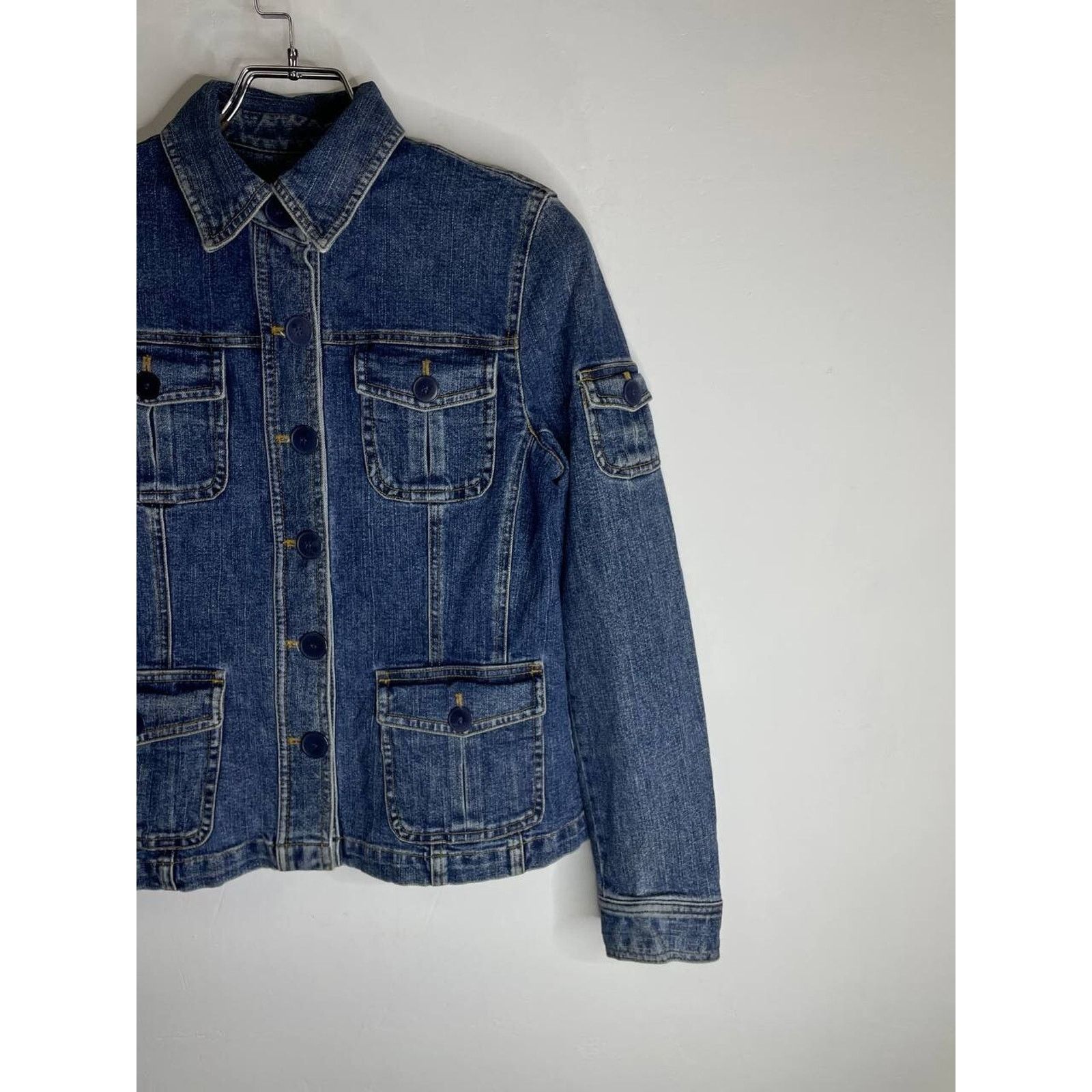 If Six Was Nine × Japanese Brand × Jones New York Vintage Japanese Reworked Ifsixwasnine Style Denim Jacket Size S / US 4 / IT 40 - 4 Thumbnail