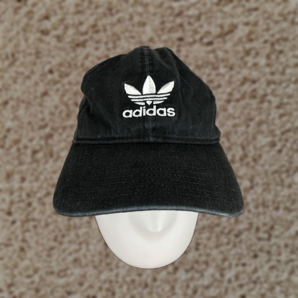 Adidas Adidas Hat Women One Size Black Twill 100% Cotton Trefoil Cap Size ONE SIZE - 1 Thumbnail