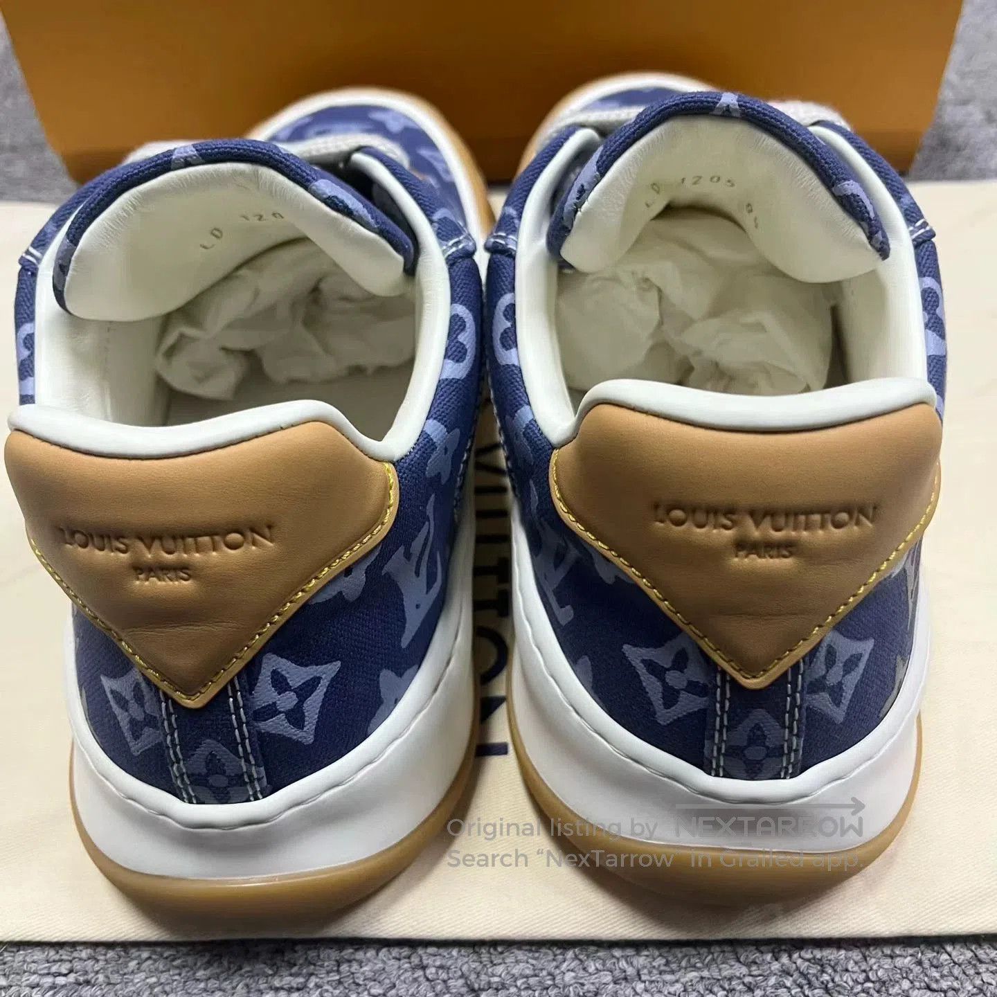 Louis Vuitton Louis Vuitton Blue Canvas Leather Low. Size US 8.5 / EU 41-42 - 4 Thumbnail