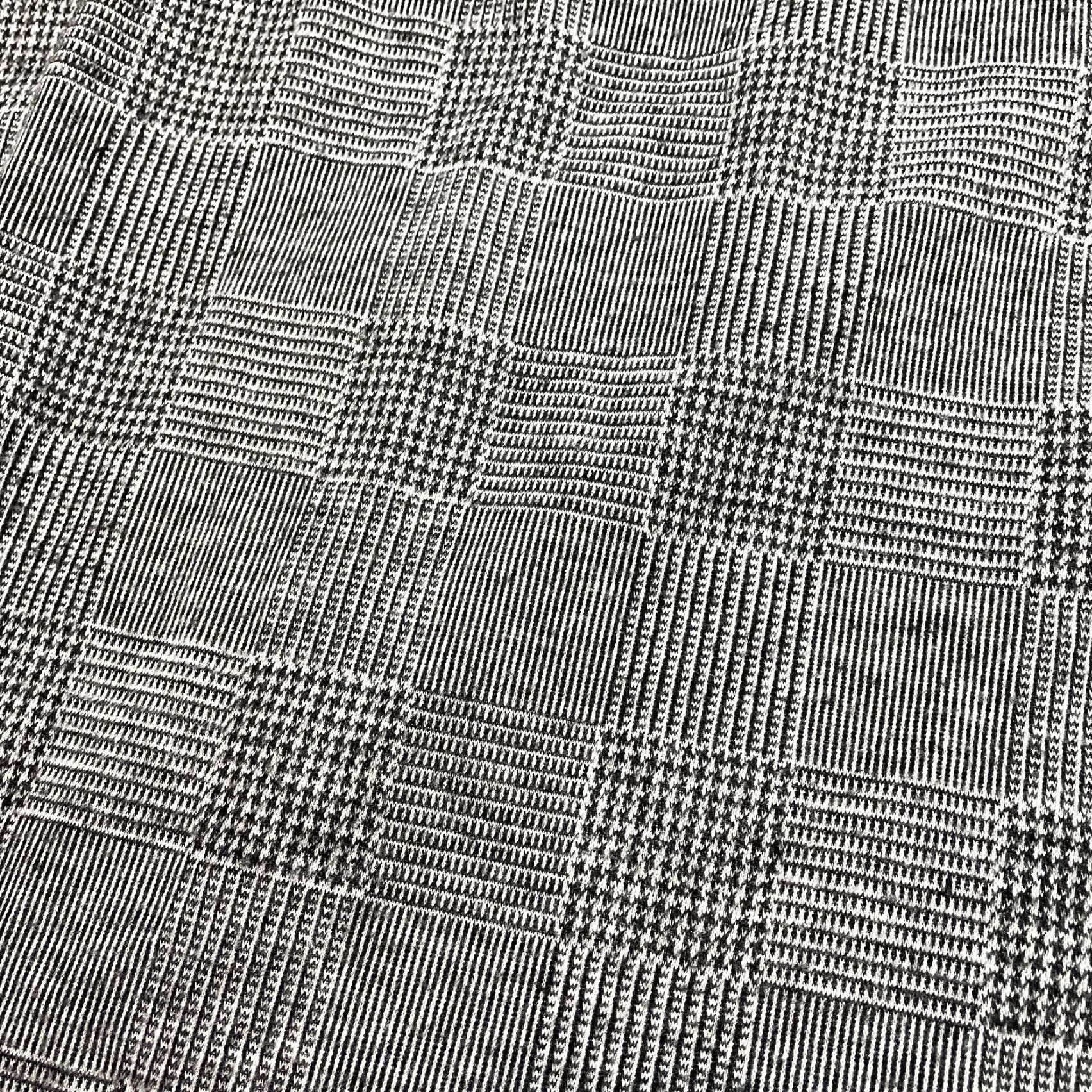 Vintage Rag Doll Skirt Womens 1X Gray Stretch Knee Length Check Polyester Denim Vintage No Size 40" / US 18 - 6 Thumbnail