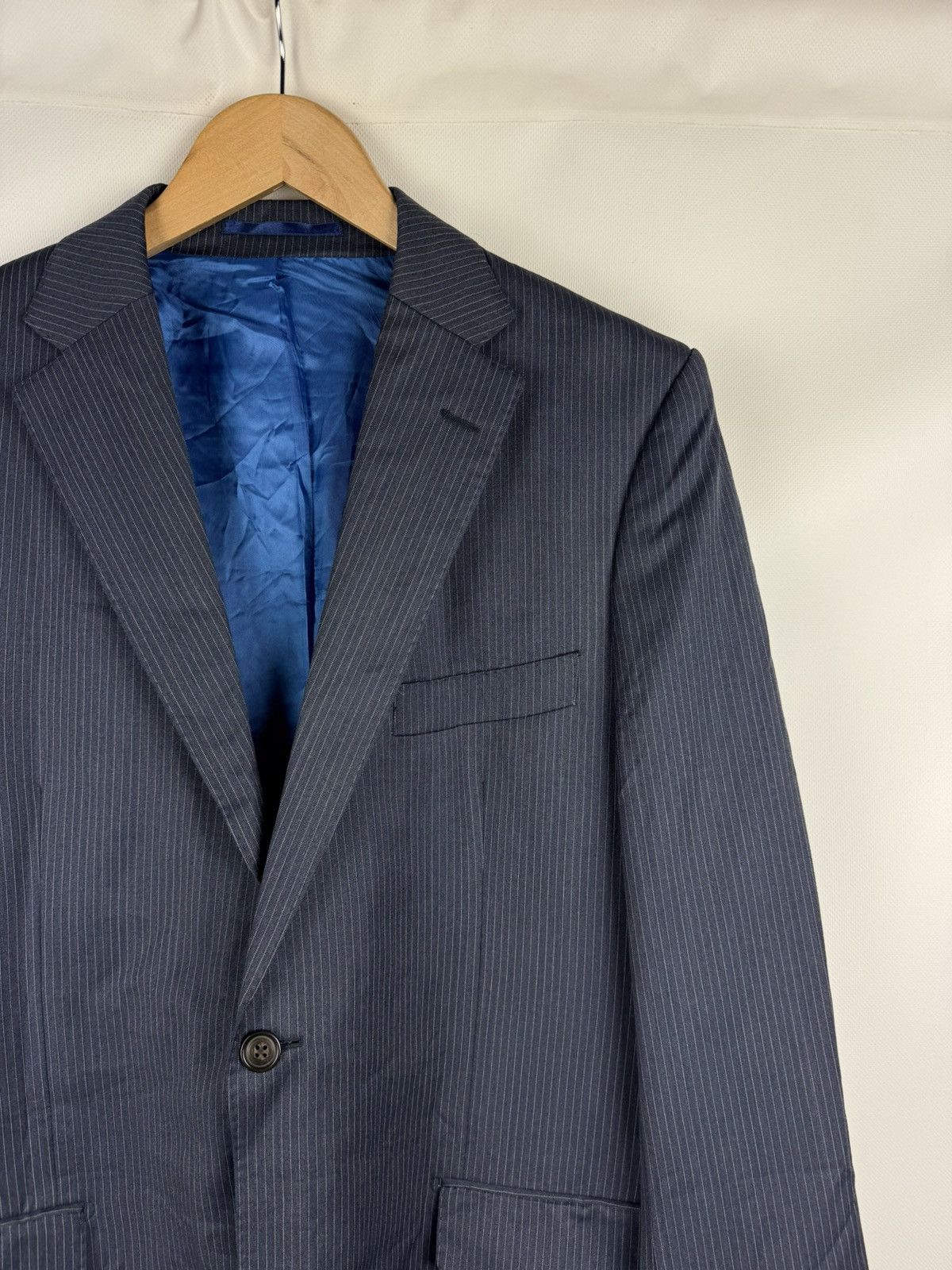 Suitsupply Suitsupply Pure Wool Men’s Striped Blazer Jacket Sportcoat Size 44R - 5 Thumbnail