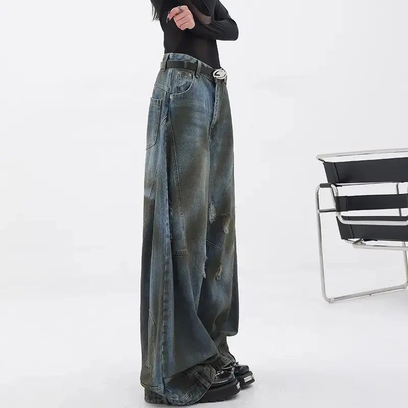 Japanese Brand Retro washed distressed jeans Size US 32 / EU 48 - 3 Thumbnail