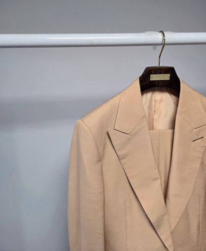 Tom Ford o1sm1stk0824 Silk Pale Spencer Two-Piece Solid Suit in Beige Size US S / EU 44-46 / 1 - 2 Thumbnail