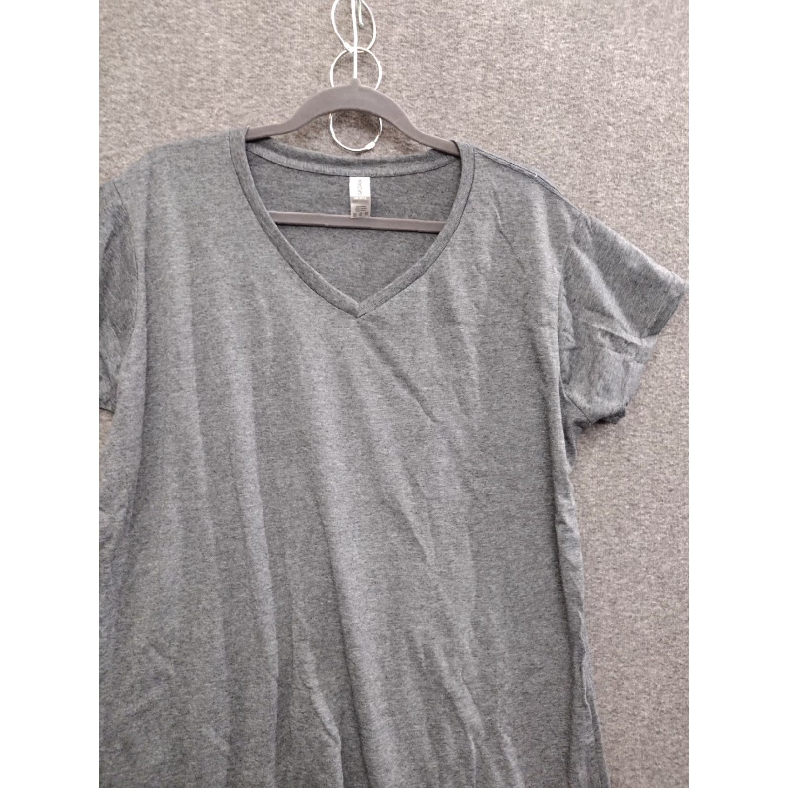 Gildan Gildan Women's V-Neck T-Shirt SoftStyle Fit 3XL Gray Ladies Tee Shirt Cap Sleeve Short Sleeve Size XXL / US 16-18 / IT 52-54 - 7 Thumbnail