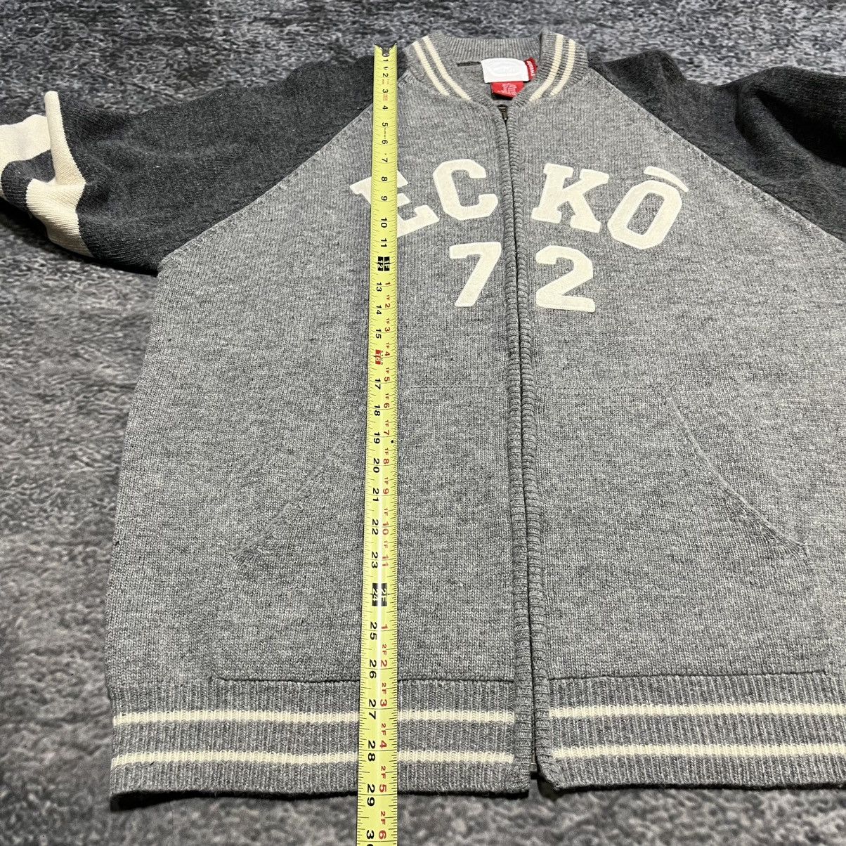 Ecko Unltd. Vintage Y2K Ecko U NLTD Spell Out Gray Wool Zip Up Sweater Size US L / EU 52-54 / 3 - 9 Thumbnail