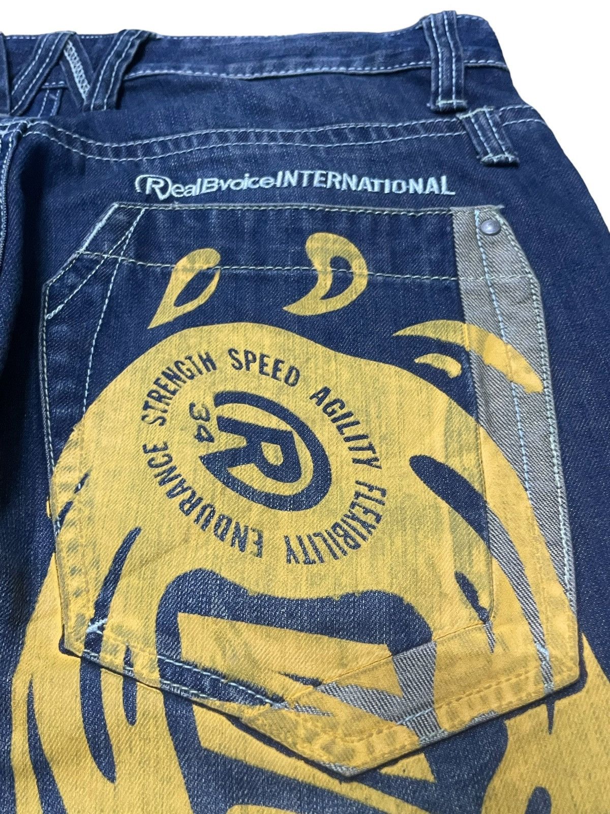KOJIMA GENES Evisu Style Real Bvoice Daicock Print Baggy Jeans Button fly Size US 34 / EU 50 - 6 Thumbnail