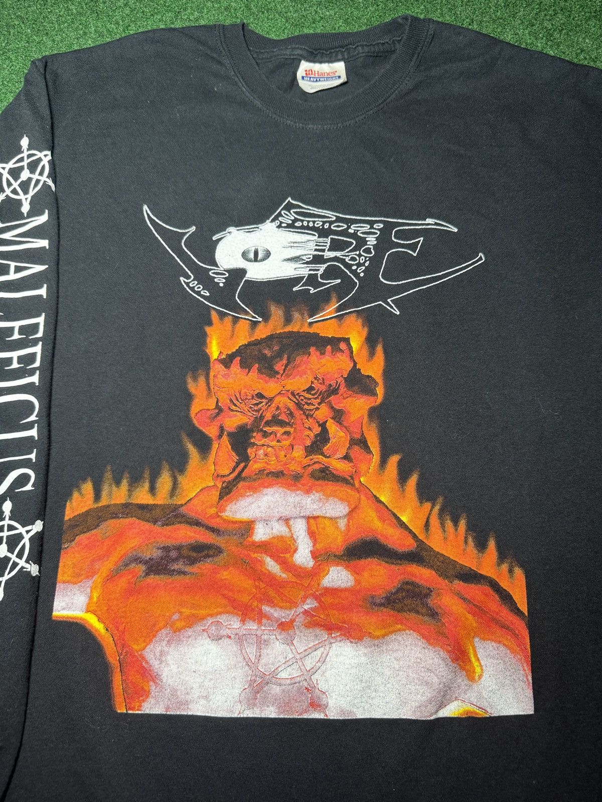 Band Tees Vtg Vore Maleficus Death Metal L Long Sleeve Band T Shirt Size US L / EU 52-54 / 3 - 2 Thumbnail