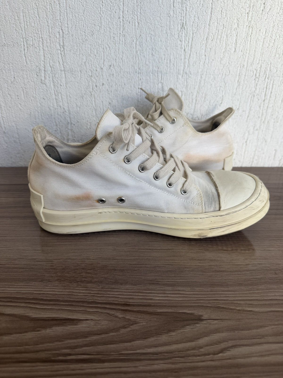 Rick Owens Drkshdw Khaki canvas ramones Size US 8 / EU 41 - 15 Thumbnail