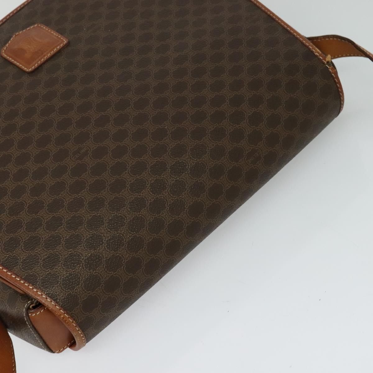 Celine CELINE Macadam Canvas Shoulder Bag Pvc Leather Brown Gold Size ONE SIZE - 6 Thumbnail