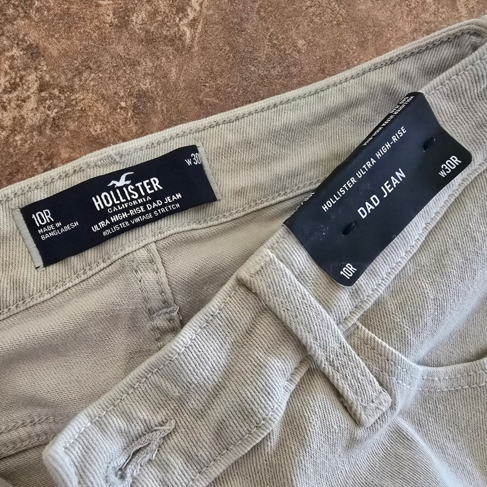 Hollister Beige | HOLLISTER | Ultra High-Rise Dad Jean Size 32" / US 10 / IT 46 - 4 Thumbnail