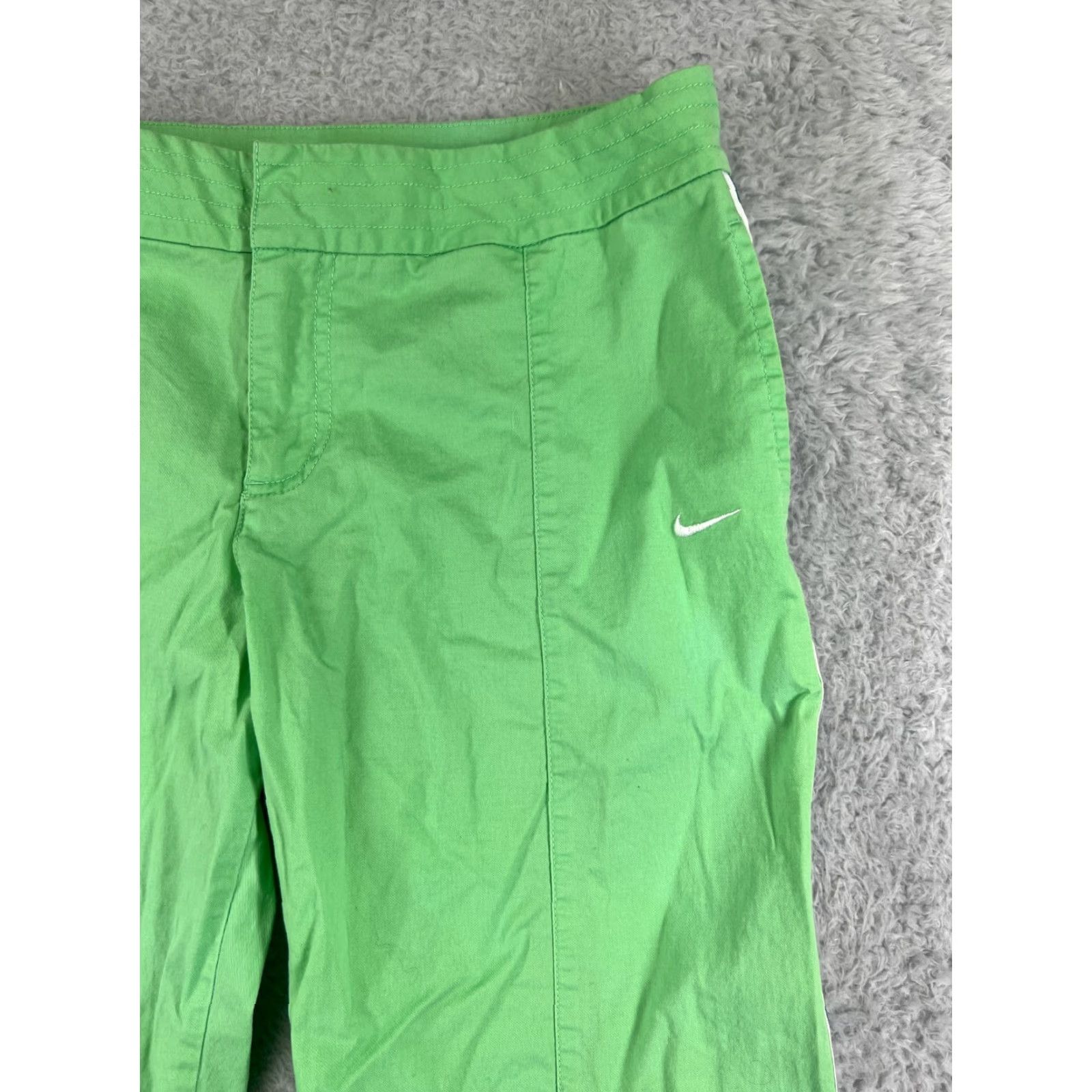 Nike Nike Women's Medium Green Cotton Blend Capri Pants with Pockets, Stretch, and Striped Detail for Golf Size 32" / US 10 / IT 46 - 5 Thumbnail