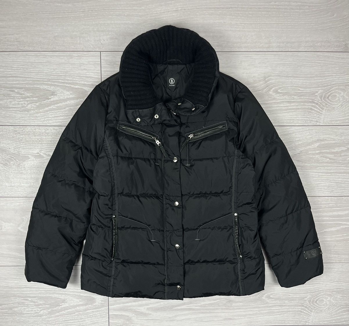 Bogner Black Womens Down Puffer Ski Jacket