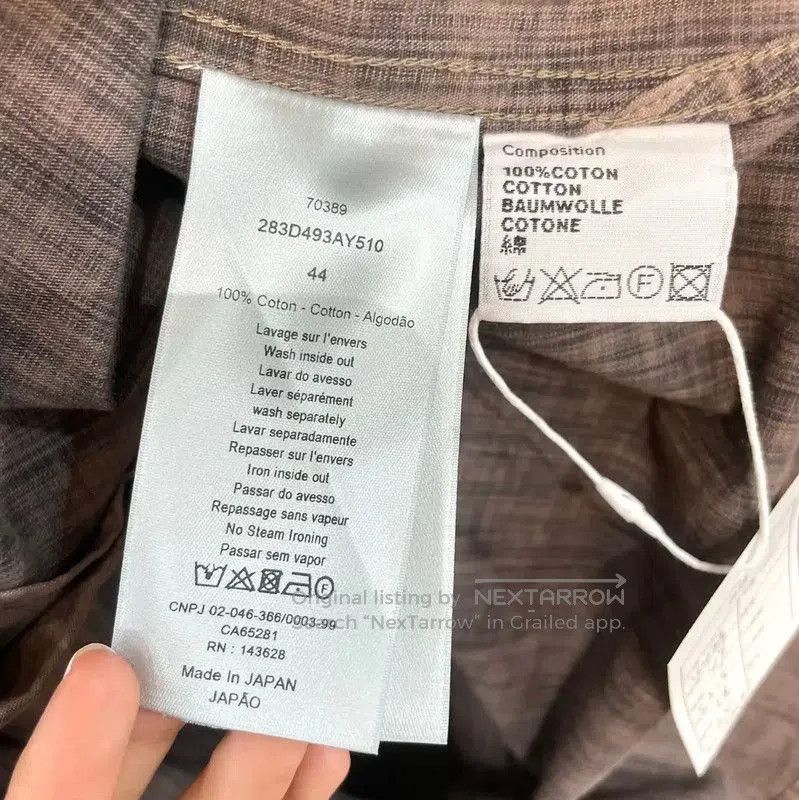 Dior Dior Brown Cotton Men's Shirt . Size US S / EU 44-46 / 1 - 6 Thumbnail