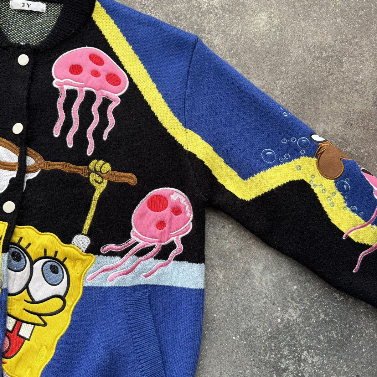 20471120 Sponge Bob Y2K 2000’s Aesthetic Knit Bomber Jacket Size US M / EU 48-50 / 2 - 9 Thumbnail