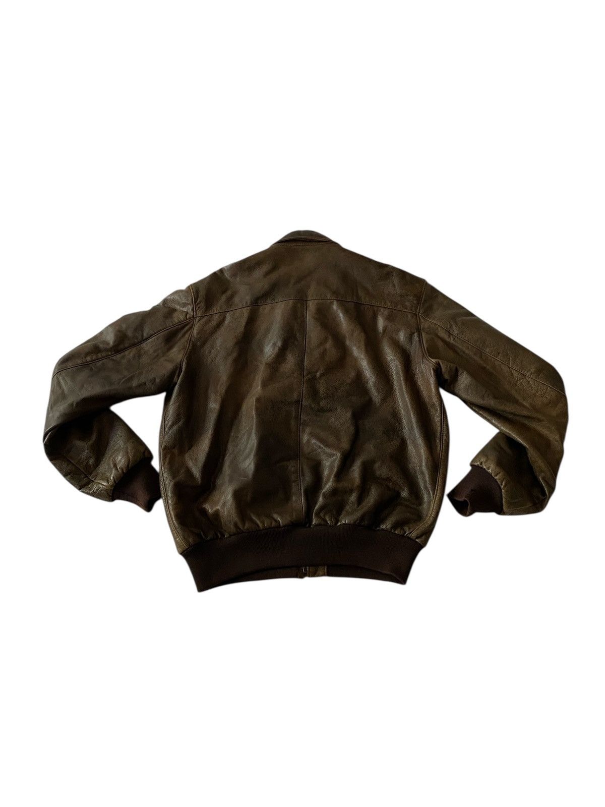 L.L. Bean Vintage LL Bean Jacket Leather Made In USA Brown Men’s Large Size US L / EU 52-54 / 3 - 3 Thumbnail